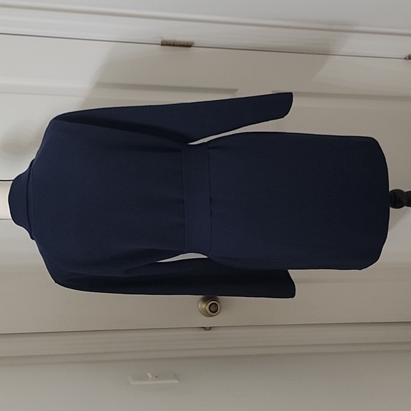 J. Crew Size S Navy Blue Open with Tie Front Long Sleeve Cardigan Exc. Used Cond - Picture 6 of 13